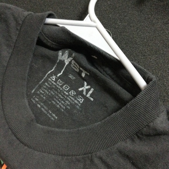 VIVID GRAFFITI ART T SHIRT XL BLACK ORANGE TEAL DRIPPING STREETWEAR - Picture 5 of 5